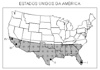 mapa Estados Unidos para atividade escolar