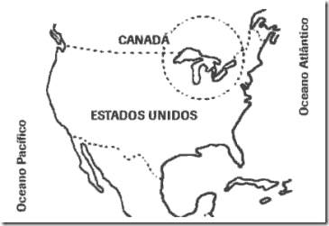 representação importante região geoeconômica do Canadá e dos Estados Unidos