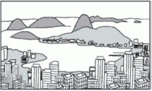desenho paisagem da cidade do Rio de Janeiro