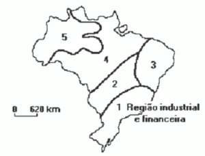 mapa regiões industriais do brasil