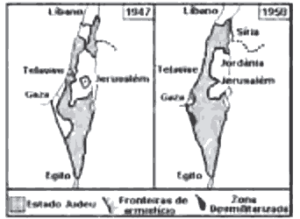 mapas do crescimento territorial de Israel
