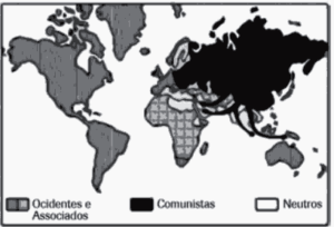 mapa do Perspectivas do Antagonismo entre o Ocidente e o Oriente Comunista