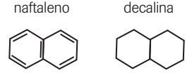 fórmulas naftaleno e decalina 