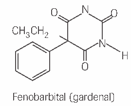 fórmula química fenobarbital gardenal