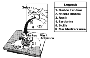 abalos sísmicos região do Centro da Itália