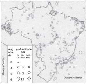 abalos sísmicos superiores à magnitude 3,0 identificados no Brasil entre 1767 e 2007