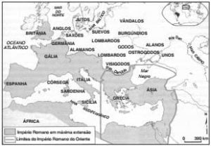mapa europa no final da Antiguidade