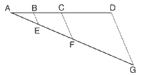 figura segmento AD dividido em três partes