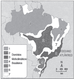 mapa do brasil e dominios morfoclimaticos 