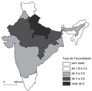 Taxa de Fecundidade da Índia em 2003