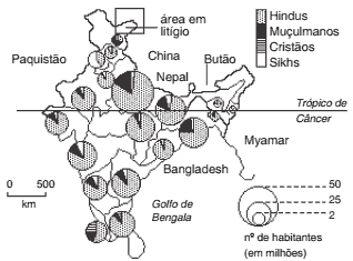 mapa diversidade religiosa da população da índia