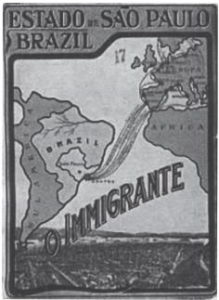 panfleto do governo para estimular a ida de imigrantes para o estado de são paulo