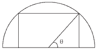 quadra retangular inscrita num terreno semicircular cujo raio mede 10 m
