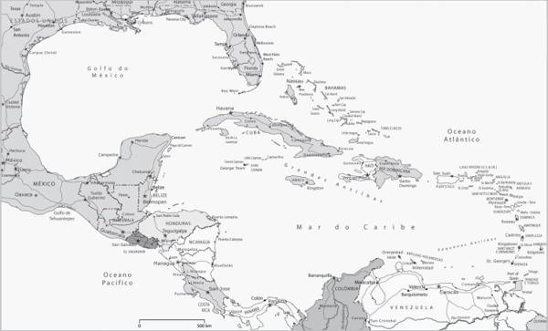 mapa diversidade musical do Caribe