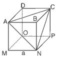 cubo com corte pelo plano que passa pelos vértices A, C e N