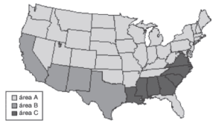 Geografia mapa EUA