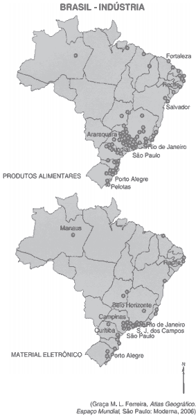mapa indústria brasileira