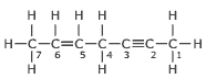 hidrocarboneto carbonos marcados de 1 a 7