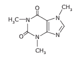 fórmula estrutural cafeína