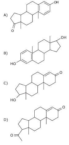hormônio secretado por células de Leydig estrutura química