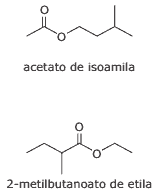 acetato de isoamila e 2-metilbutanoato de etila