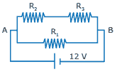 circuito com esquema bateria e resistores 