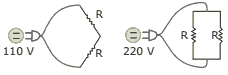 Dois resistores iguais estão ligados em série