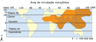 área de circulação monçônica