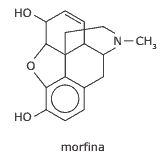 fórmula estrutural morfina