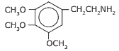 fórmula estrutural mescalina
