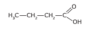 fórmula estrutural ácido butanoico