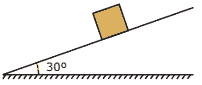 bloco de peso igual a 10 N em ângulo de 30 graus