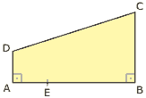 área do triângulo de vértices C, D e E