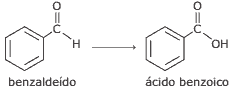 benzaldeído em ácido benzoico