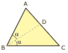figura AB = 3 cm, BC = 4 cm e B  = 60°