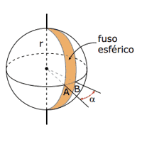 observador e uma esfera de raio 5 m