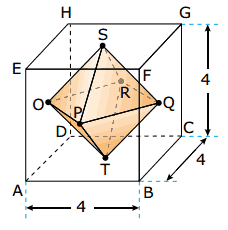 cubo ABCDEFGH e o sólido OPQRST