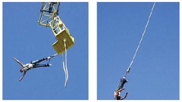 bungee jumping física exercícios