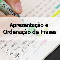 atividades respondidas de português sobre Apresentação e Ordenação de Frases para alunos e profesorres da rede particular e pública