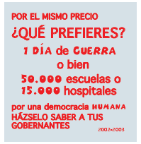 escuelas o hospitales banner