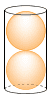 duas esferas dentro de um cilindro