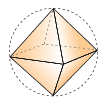 cristal em um ectaedro