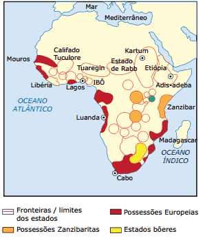 mapa África Negra 1884 / 1890