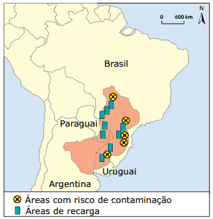 pontos de contaminação do Aquífero Guarani por agrotóxico