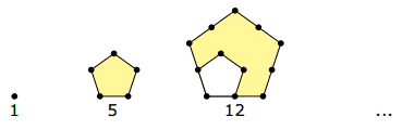 sequência de números pentagonais
