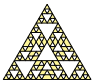 Progressão Geométrica fractal triângulos