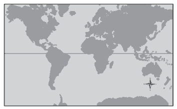 mapa projeção de Mercator