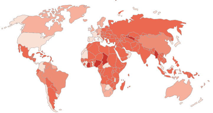 Political corruption map