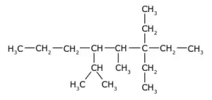 estrutura de um composto químico que apresenta 2 radicais etila