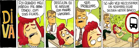 tirinha divã preposições 7 ano